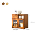 Vitrine moderne en bambou avec portes en acrylique