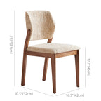Revêtement de chaise de salle à manger en chenille de bois de style moderne du milieu du siècle