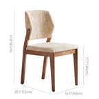 Revêtement de chaise de salle à manger en chenille de bois de style moderne du milieu du siècle