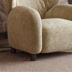 Fauteuil d'appoint moderne à oreilles en tissu chenille avec accoudoirs