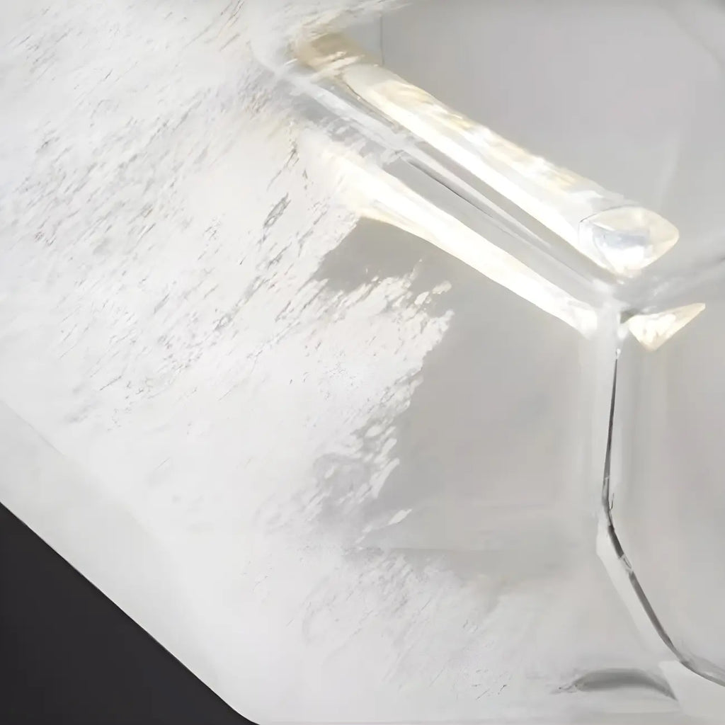 Suspension moderne dorée en verre irrégulier pour îlot de cuisine