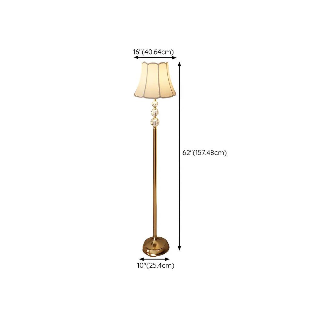 Lampadaire LED doré moderne avec étagère ronde pour salon