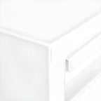Armoire à chaussures murale en métal gris/blanc