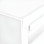 Armoire à chaussures murale en métal gris/blanc
