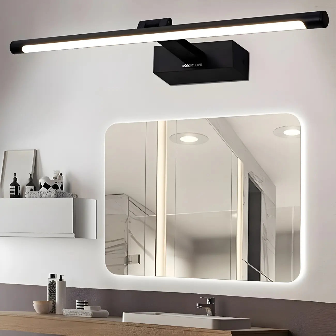 Applique murale géométrique linéaire moderne avec LED intégrée