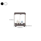 Vitrine rectangulaire minimaliste à 4 étagères en verre transparent