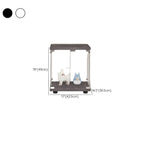 Vitrine rectangulaire minimaliste à 4 étagères en verre transparent