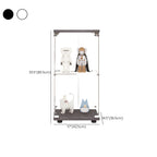 Vitrine rectangulaire minimaliste à 4 étagères en verre transparent