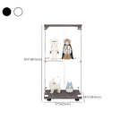 Vitrine rectangulaire minimaliste à 4 étagères en verre transparent