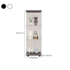Vitrine rectangulaire minimaliste à 4 étagères en verre transparent