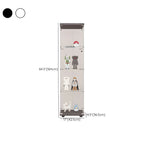 Vitrine rectangulaire minimaliste à 4 étagères en verre transparent