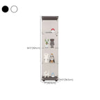 Vitrine rectangulaire minimaliste à 4 étagères en verre transparent