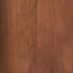 Armoire de rangement moderne sur pieds en bois brun et verre