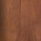 Armoire de rangement moderne sur pieds en bois brun et verre