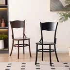 Chaise de salle à manger ronde en bois de style moderne du milieu du siècle