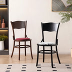 Chaise de salle à manger ronde en bois de style moderne du milieu du siècle