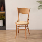 Chaise de salle à manger ronde en bois de style moderne du milieu du siècle