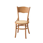 Chaise de salle à manger ronde en bois de style moderne du milieu du siècle