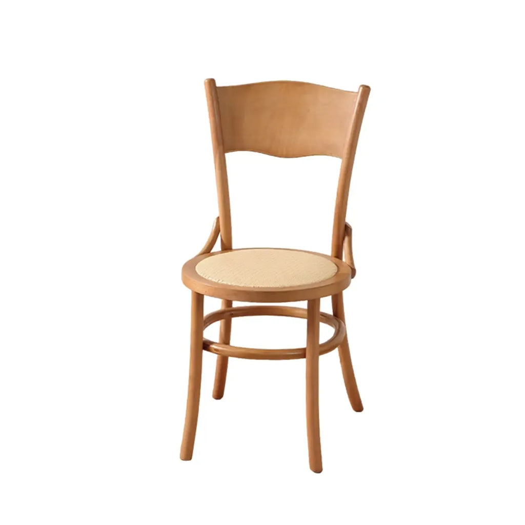 Chaise de salle à manger ronde en bois de style moderne du milieu du siècle