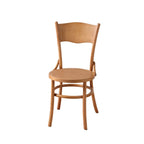 Chaise de salle à manger ronde en bois de style moderne du milieu du siècle