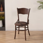 Chaise de salle à manger ronde en bois de style moderne du milieu du siècle