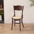 Chaise de salle à manger ronde en bois de style moderne du milieu du siècle