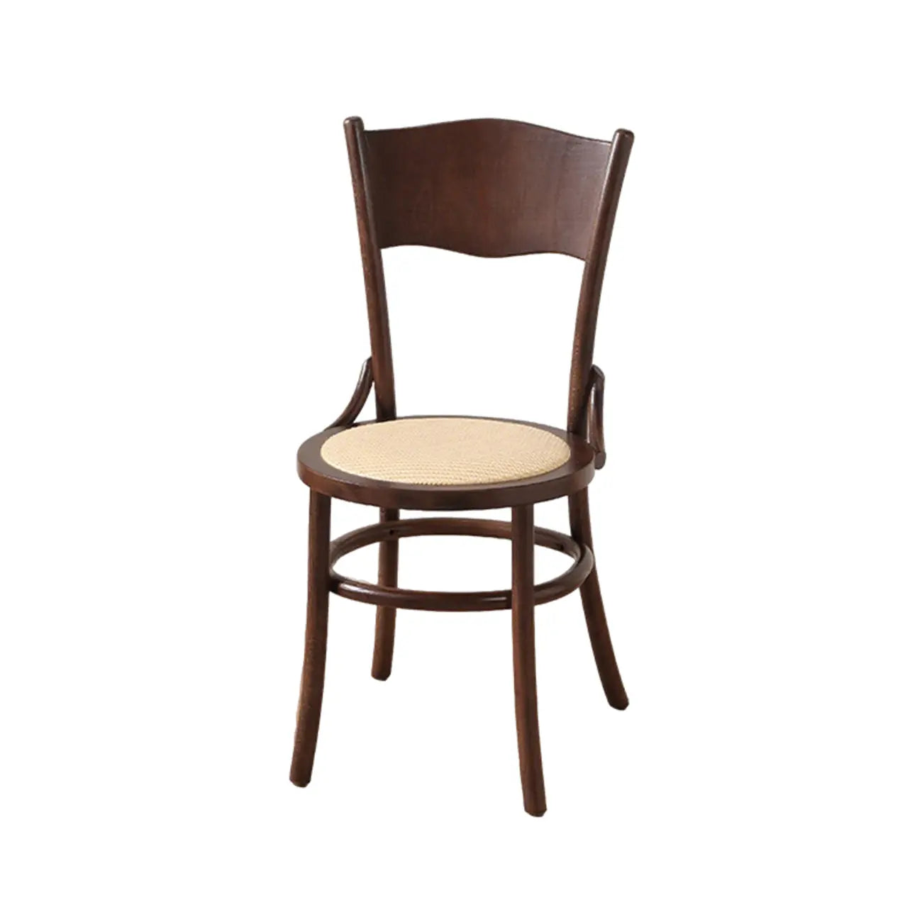 Chaise de salle à manger ronde en bois de style moderne du milieu du siècle