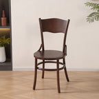 Chaise de salle à manger ronde en bois de style moderne du milieu du siècle
