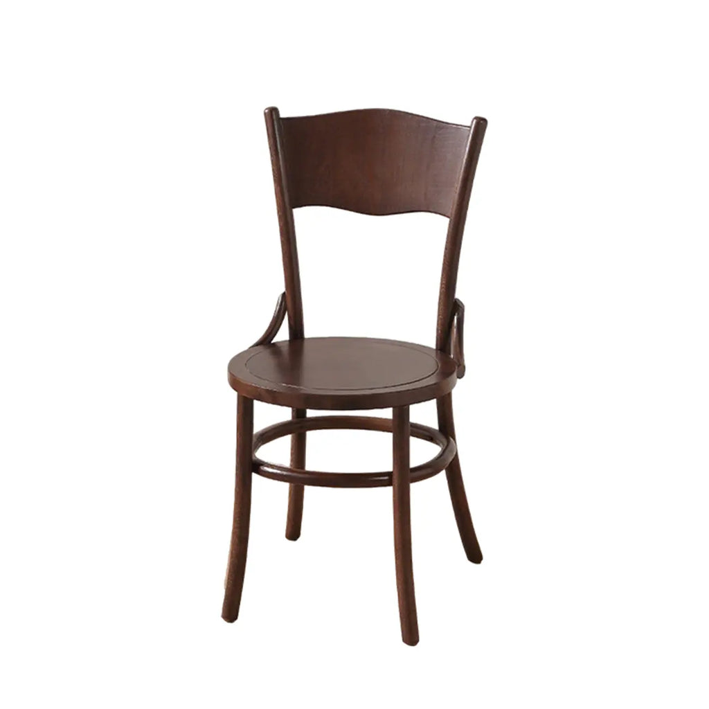 Chaise de salle à manger ronde en bois de style moderne du milieu du siècle