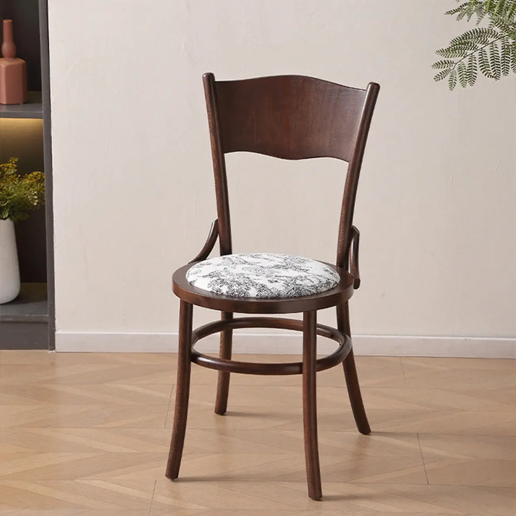 Chaise de salle à manger ronde en bois de style moderne du milieu du siècle