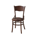 Chaise de salle à manger ronde en bois de style moderne du milieu du siècle