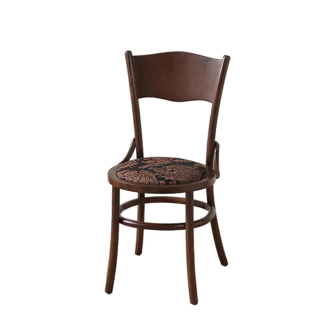 Chaise de salle à manger ronde en bois de style moderne du milieu du siècle
