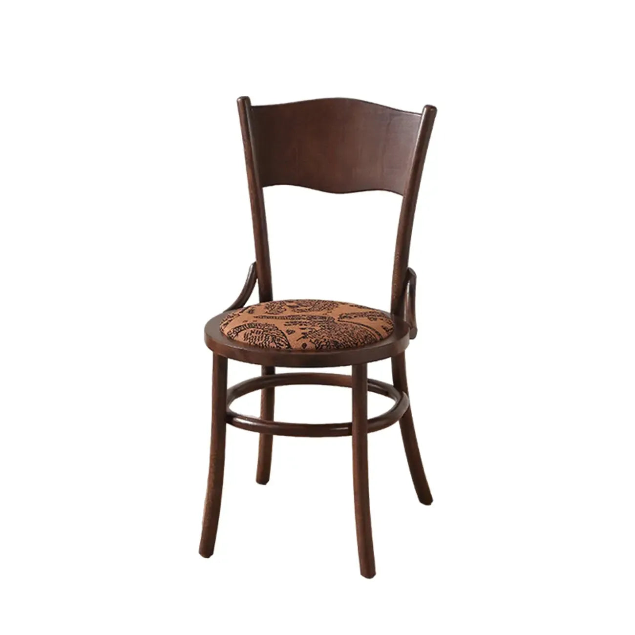 Chaise de salle à manger ronde en bois de style moderne du milieu du siècle