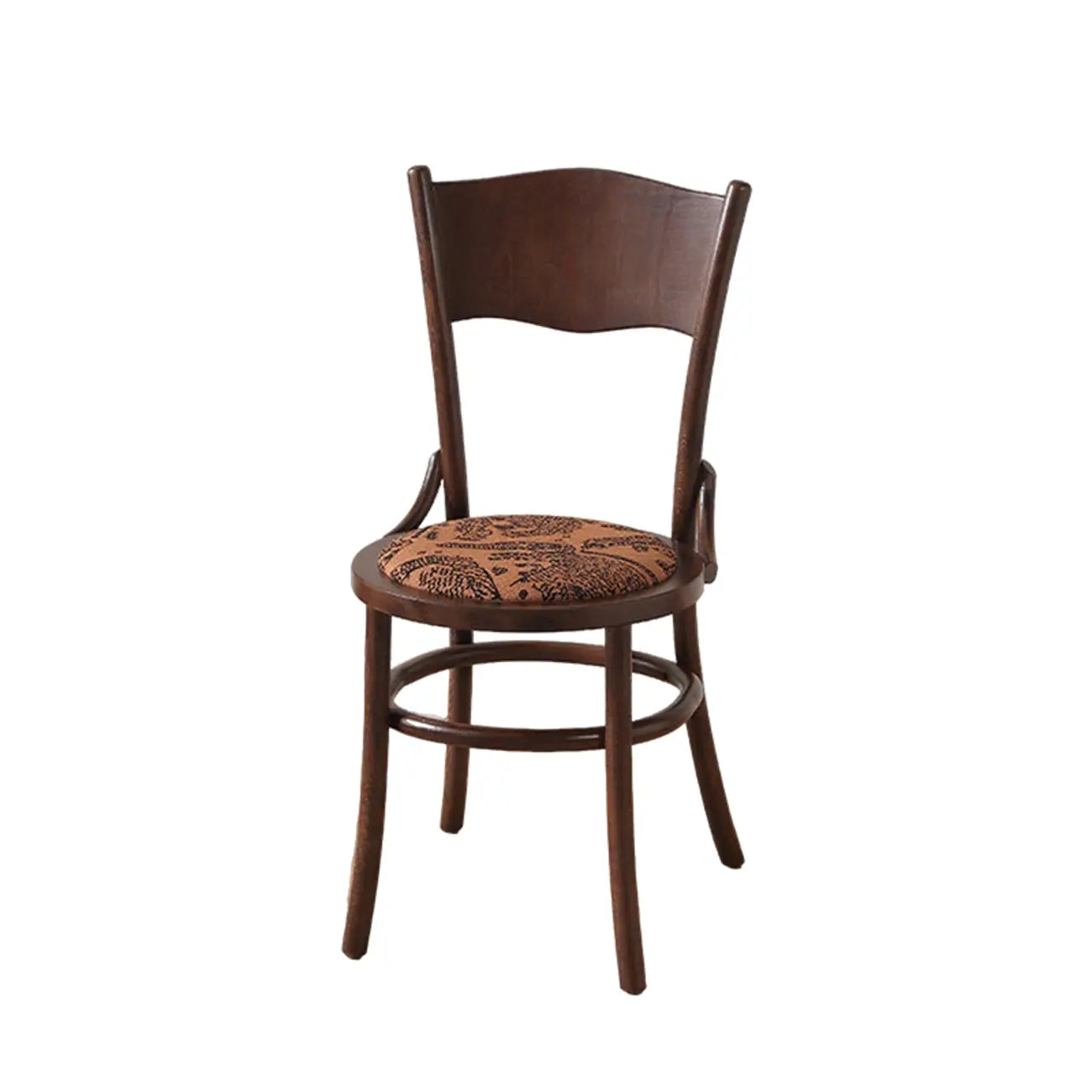 Chaise de salle à manger ronde en bois de style moderne du milieu du siècle