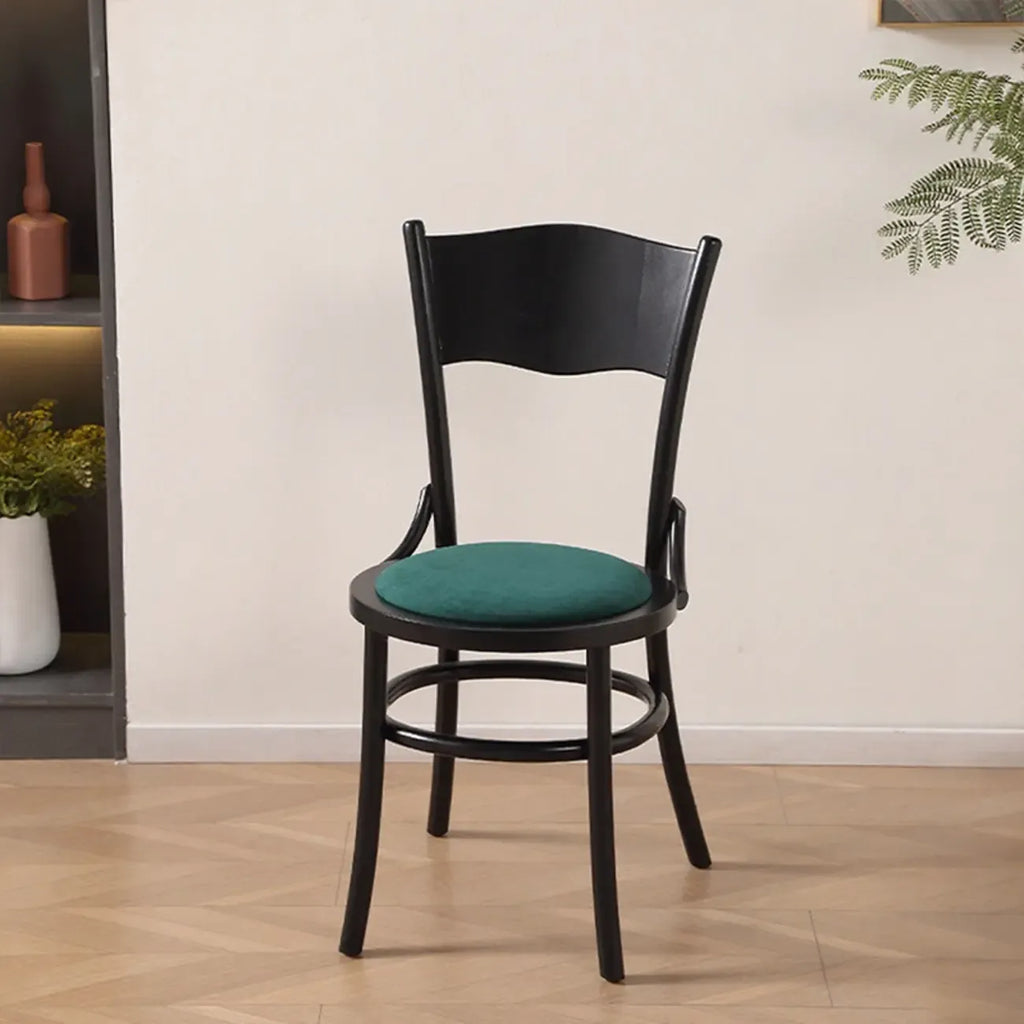 Chaise de salle à manger ronde en bois de style moderne du milieu du siècle