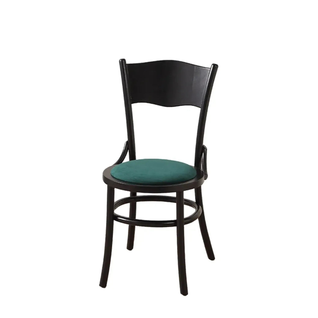 Chaise de salle à manger ronde en bois de style moderne du milieu du siècle