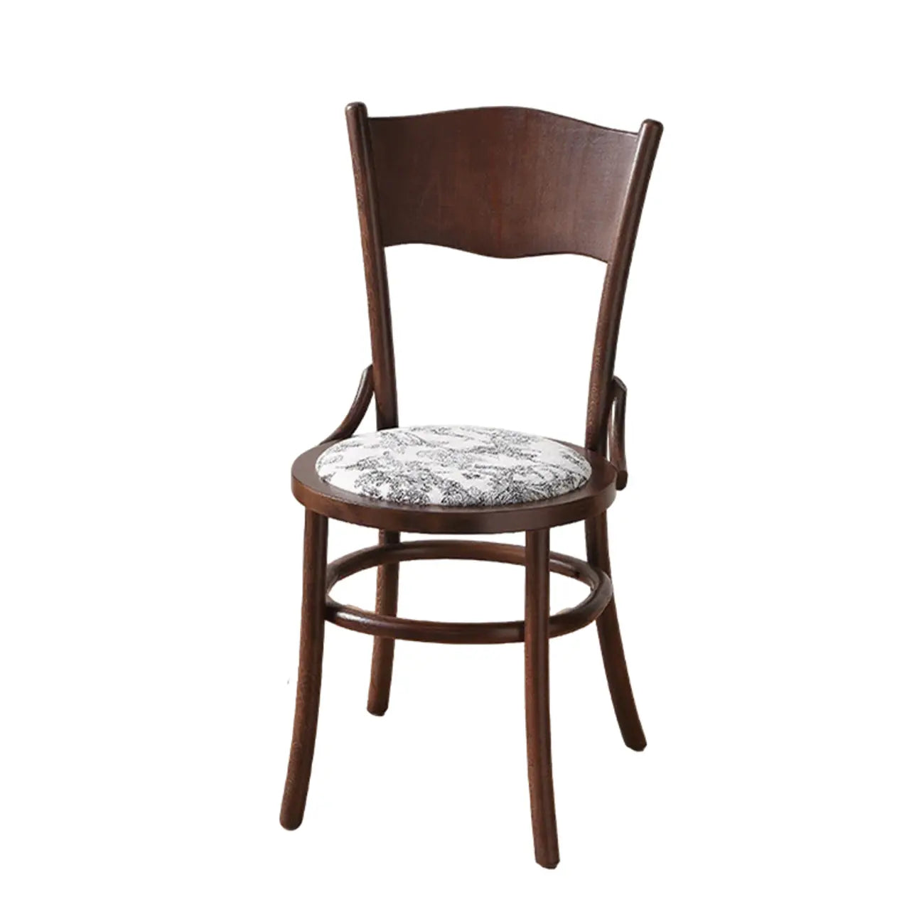 Chaise de salle à manger ronde en bois de style moderne du milieu du siècle