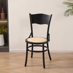 Chaise de salle à manger ronde en bois de style moderne du milieu du siècle