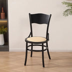Chaise de salle à manger ronde en bois de style moderne du milieu du siècle
