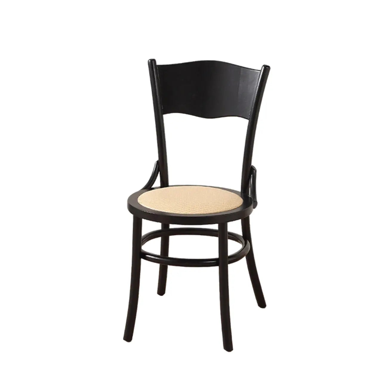 Chaise de salle à manger ronde en bois de style moderne du milieu du siècle