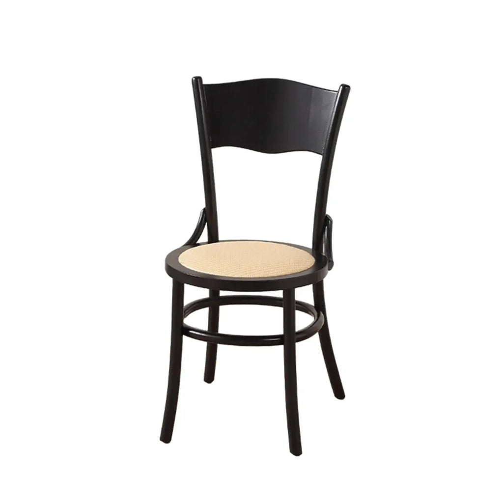 Chaise de salle à manger ronde en bois de style moderne du milieu du siècle