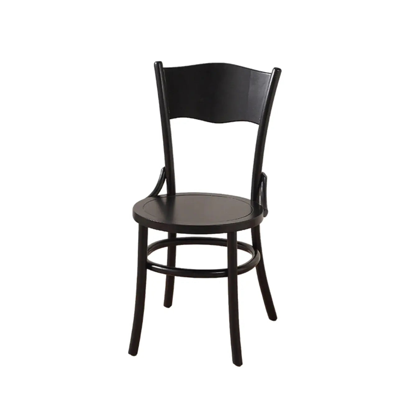 Chaise de salle à manger ronde en bois de style moderne du milieu du siècle