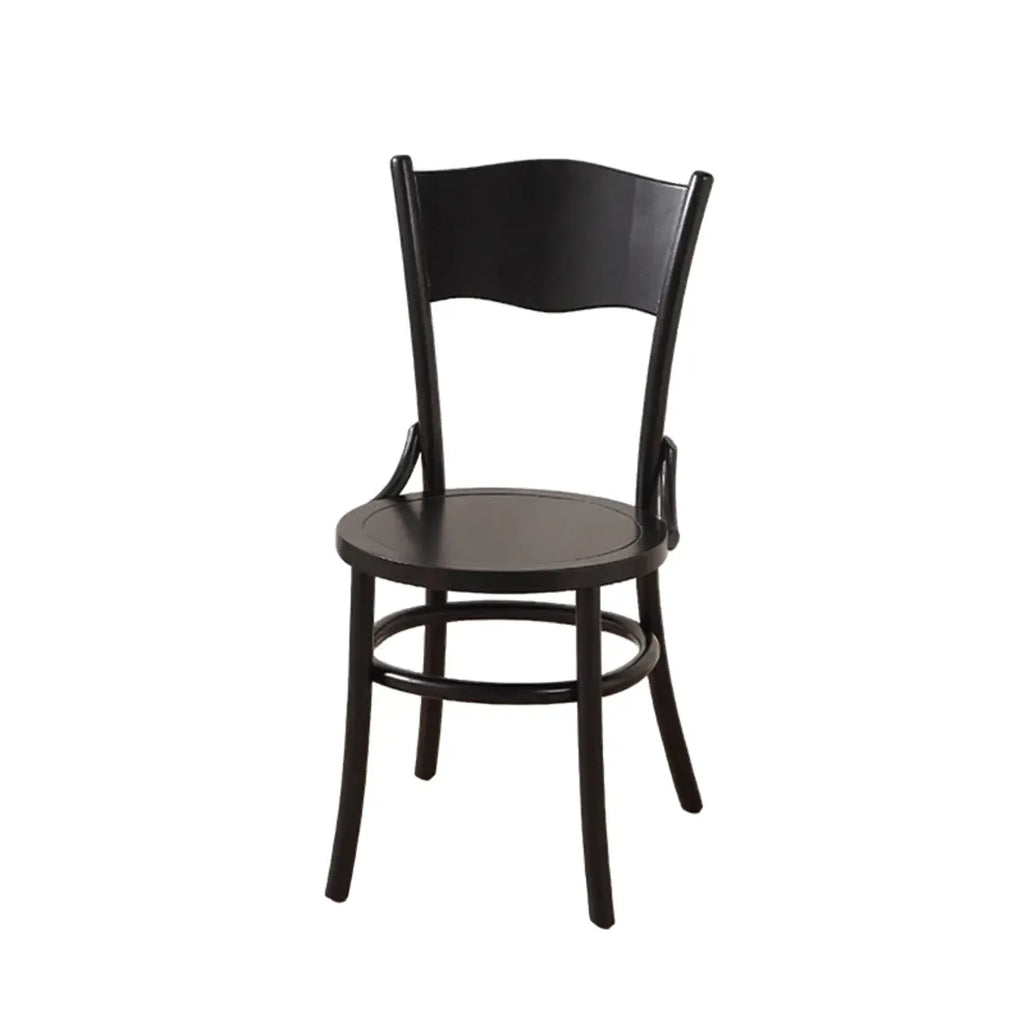 Chaise de salle à manger ronde en bois de style moderne du milieu du siècle