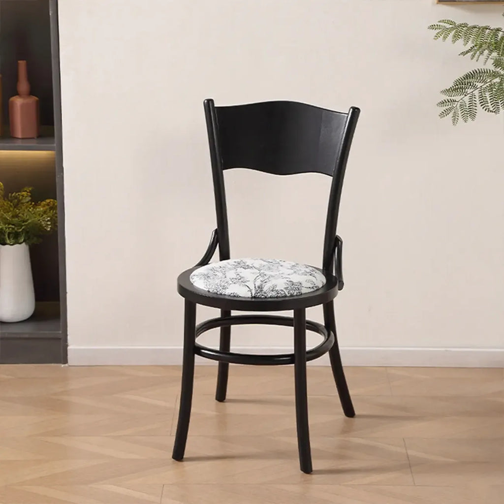 Chaise de salle à manger ronde en bois de style moderne du milieu du siècle
