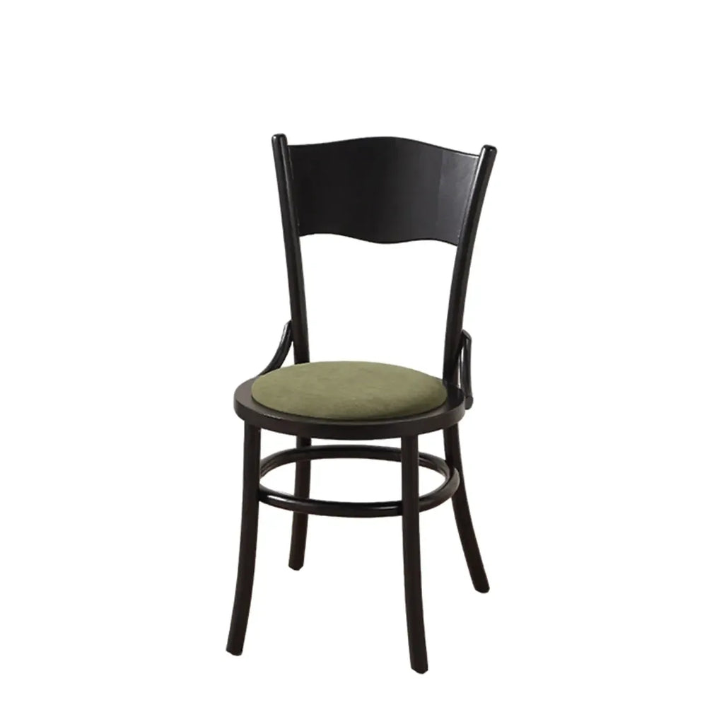 Chaise de salle à manger ronde en bois de style moderne du milieu du siècle