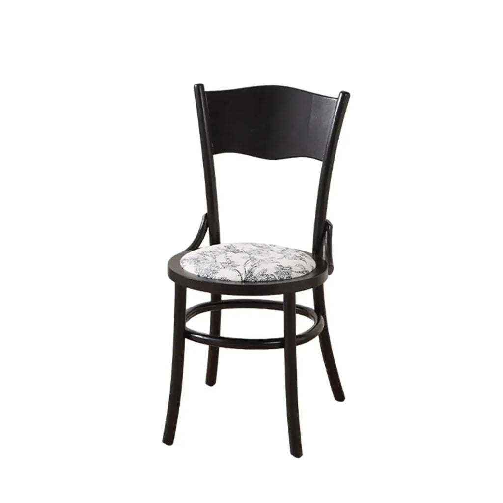 Chaise de salle à manger ronde en bois de style moderne du milieu du siècle