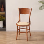Chaise de salle à manger ronde en bois de style moderne du milieu du siècle