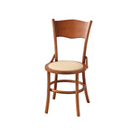 Chaise de salle à manger ronde en bois de style moderne du milieu du siècle
