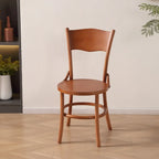 Chaise de salle à manger ronde en bois de style moderne du milieu du siècle