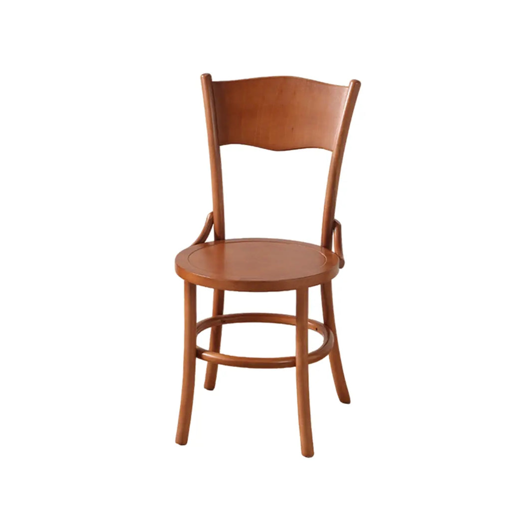 Chaise de salle à manger ronde en bois de style moderne du milieu du siècle